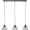 Brilliant Avia Pendant Light Light wood, black, 3-light sources
