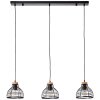 Brilliant Avia Pendant Light Light wood, black, 3-light sources