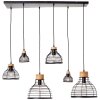 Brilliant Avia Pendant Light Light wood, black, 6-light sources