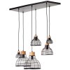 Brilliant Avia Pendant Light Light wood, black, 6-light sources