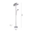 Paul Neuhaus PURE-MUTIL UpLighter LED brushed steel, 2-light sources