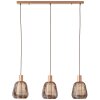 Brilliant Wallace Pendant Light Mocha, 3-light sources