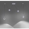 Paul Neuhaus Q-ADAM Pendant Light LED stainless steel, 2-light sources, Remote control, Colour changer
