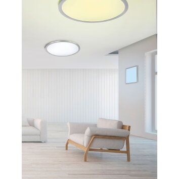 Trio WIZ GRIFFIN Ceiling Light LED matt nickel, 1-light source, Remote control, Colour changer