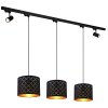 Globo CLARKE Pendant Light black, 3-light sources