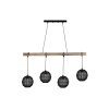 Globo HERMI Pendant Light Ecru, black, 4-light sources