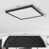 Folgares Ceiling Light LED black, 1-light source