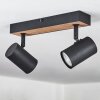 Javel Ceiling Light brown, Wood like finish, black, 2-light sources