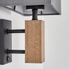 Lure Wall Light brown, Wood like finish, black, 1-light source