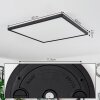 Folgares Ceiling Light LED black, 1-light source