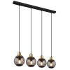 Globo POTTER Pendant Light brass, black, 4-light sources