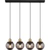 Globo POTTER Pendant Light brass, black, 4-light sources