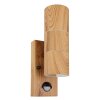 Globo STYLE Outdoor Wall Light Wood like finish, 2-light sources, Motion sensor