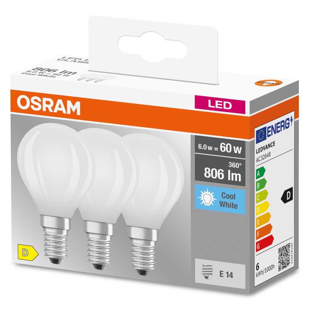 Osram LED E27 6,5 Watt 4000 Kelvin 806 Lumen 4058075112308