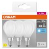 OSRAM CLASSIC P Set of 3 LED E14 5.5 Watt 4000 Kelvin 806 Lumen
