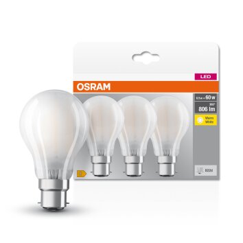 OSRAM CLASSIC A Set of 3 LED B22d 6.5 Watt 2700 Kelvin 806 Lumen