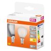 OSRAM LED Retrofit Set of 2 E14 4 Watt 2700 Kelvin 470 Lumen