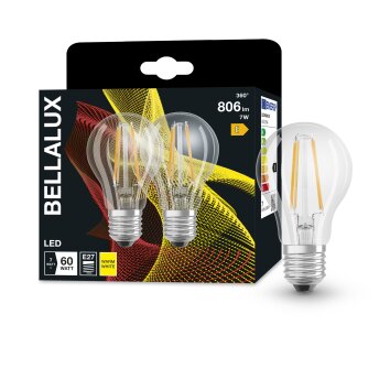 BELLALUX® Set of 2 LED E27 6,5 Watt 2700 Kelvin 806 Lumen