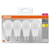 OSRAM CLASSIC A Set of 4 LED E27 10 Watt 2700 Kelvin 1055 Lumen