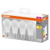 OSRAM CLASSIC A Set of 4 LED E27 10 Watt 2700 Kelvin 1055 Lumen