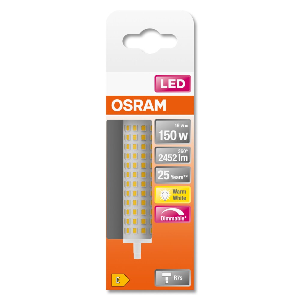 OSRAM LED LINE R7s 19 Watt 2700 Kelvin 2452 Lumen 4058075432574