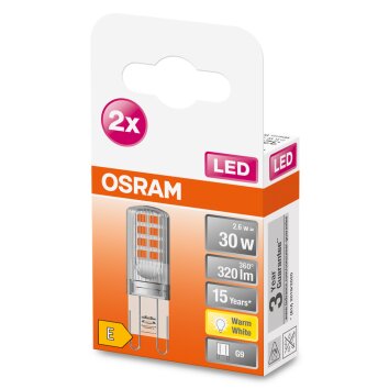OSRAM LED PIN Set of 2 G9 2.6 Watt 2700 Kelvin 320 Lumen
