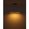 Globo DORO Pendant Light LED grey, Wood like finish, 1-light source