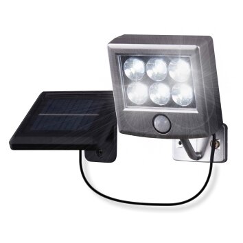 Globo SOLAR Outdoor Wall Light LED black, silver, 6-light sources, Motion sensor