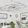 Relous Ceiling Light LED stainless steel, 3-light sources, Remote control, Colour changer