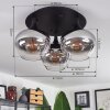 Azurara Ceiling Light black, 3-light sources