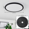 Hortinhas Ceiling Light LED black, 1-light source, Remote control, Colour changer