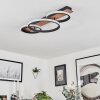 Canhestros Ceiling Light LED brown, Wood like finish, black, 1-light source