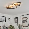 Canhestros Ceiling Light LED brown, Wood like finish, black, 1-light source