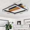 Angtasom Ceiling Light LED Wood like finish, black, white, 1-light source, Remote control