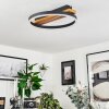 Angtasom Ceiling Light LED brown, Wood like finish, black, 1-light source, Remote control