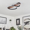 Canhestros Ceiling Light LED Wood like finish, black, 1-light source