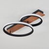 Canhestros Ceiling Light LED Wood like finish, black, 1-light source