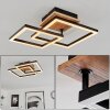 Walschbronn Ceiling Light LED brown, Wood like finish, black, 1-light source
