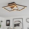 Walschbronn Ceiling Light LED brown, Wood like finish, black, 1-light source