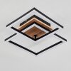 Walschbronn Ceiling Light LED brown, Wood like finish, black, 1-light source