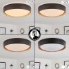 Louea Ceiling Light LED brown, Wood like finish, black, 1-light source