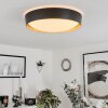 Louea Ceiling Light LED brown, Wood like finish, black, 1-light source