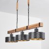 Chabian Pendant Light brown, Wood like finish, black, 3-light sources