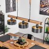 Chabian Pendant Light brown, Wood like finish, black, 3-light sources