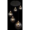 Globo POTTER Pendant Light brass, black, 5-light sources