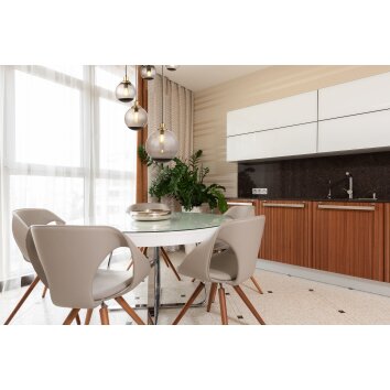 Globo POTTER Pendant Light brass, black, 5-light sources