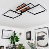 Avelal Ceiling Light LED brown, Wood like finish, black, 1-light source