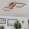 Avelal Ceiling Light LED brown, Wood like finish, black, 1-light source