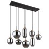 Globo MATT Pendant Light black, 8-light sources