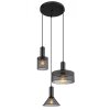 Globo JEDD Pendant Light black, 3-light sources